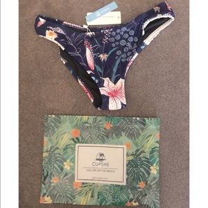 CupShe Navy Floral Bikini Bottom